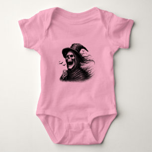 Schreiender Sensenmann Halloween Gothic Dark Arts Baby Strampler