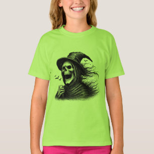 Schreiender Sensenmann Halloween Gothic Dark Arts T-Shirt