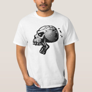 Schreiender T - Shirt des Schädel-B&W