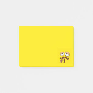 Schreiendes Baby gelbes FaceFancy Gelb Post-it Klebezettel