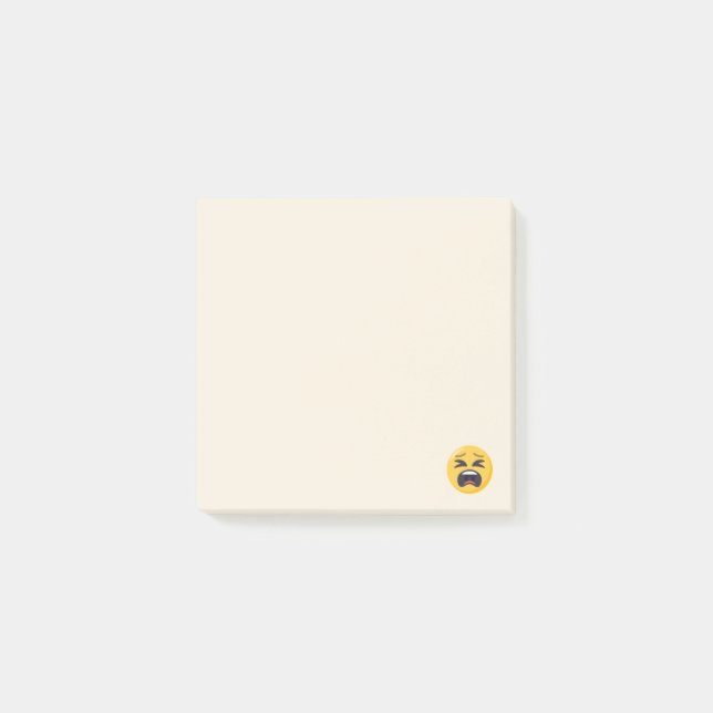 Schreiendes Emoji Post-it Klebezettel (Vorderseite)