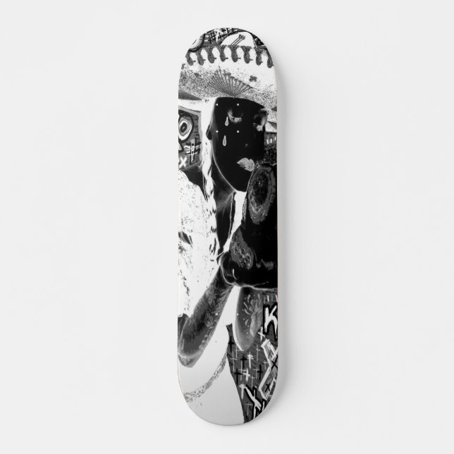 schreiendes mexicana küsst Schädel Skateboard (Vorne)