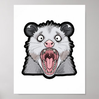 Schreiendes Opossum Poster