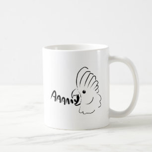 Schreiendes Vogel Cockatoo birb Schreien Kaffeetasse