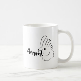 Schreiendes Vogel Cockatoo birb Schreien Kaffeetasse
