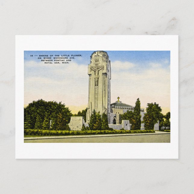 Schrein der kleinen Blume Woodward Ave, Michigan Postkarte (Vorderseite)