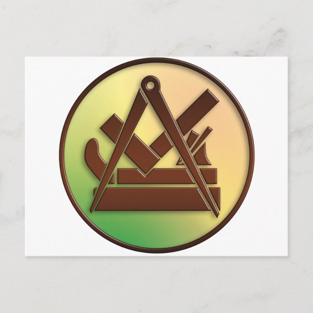 Schreinersymbol Postkarte (Vorderseite)