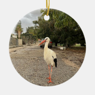 Schreitender Storch-Schmuck Keramik Ornament