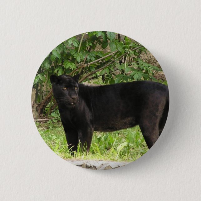 Schreitenes Panther-Button Button (Vorderseite)