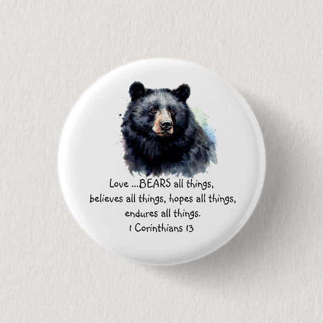 Schrift 1 Korinther 13:4 Liebe ist Button (Vorderseite)