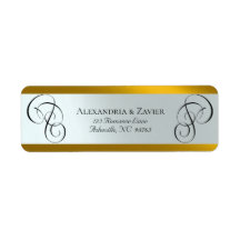 Schrift-Adressetiketten - Gold