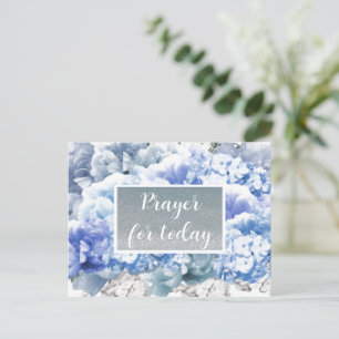 Schrift des heutigen Gebets Faux-Glitter-Postkarte Feiertagspostkarte