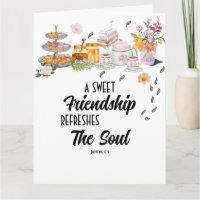 Schrift gefaltete Grußkarte Süße Freundschaft