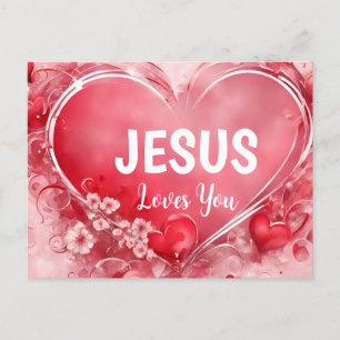 Schrift Greeting Postkarte Jesus liebt dich 3