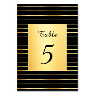 Schrift Handgeschrieben Schwarz Und Gold Elegantes Tischnummer