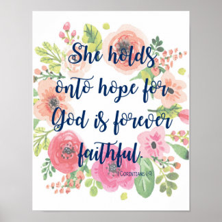 Schrift - Inspiration - "Hoffentlich" Poster