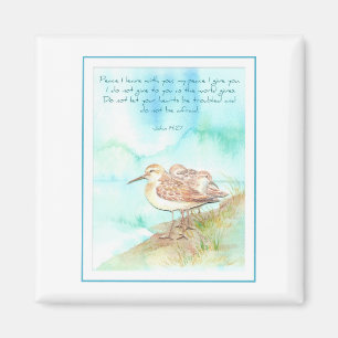 Schrift, Inspiration, John-14:27, Strand-Vogel Magnet