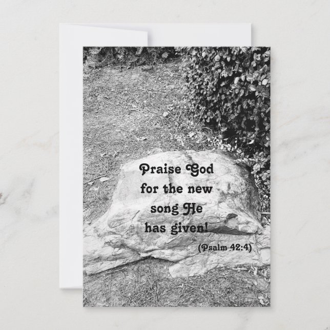 Schrift Lob flache Begrüßungskarte (Vorderseite)