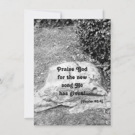 Schrift Lob flache Begrüßungskarte