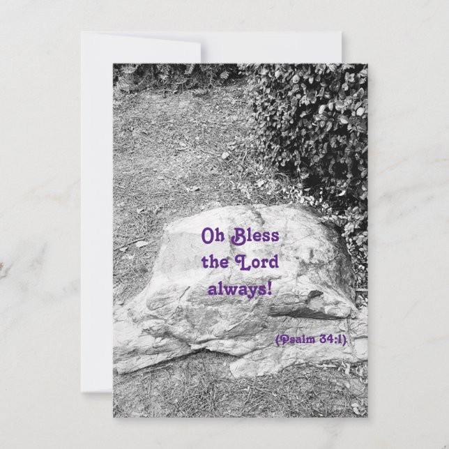 Schrift Lob flache Begrüßungskarte (Vorderseite)