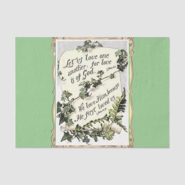 Schrift mit Ivy Seidenpapier (Vorderseite)