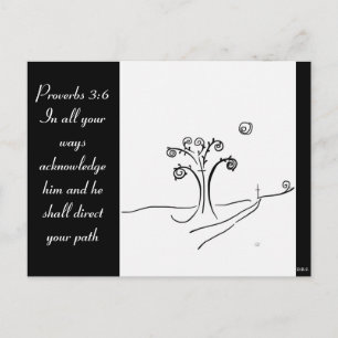 Schrift mit Originalbild Postkarte