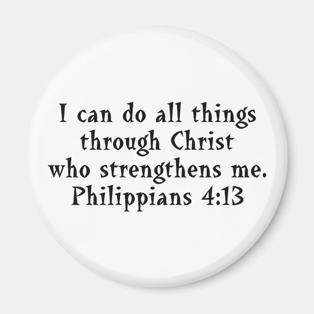 Schrift Phil 4:13 Magnet (Vorne)