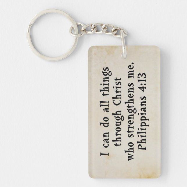 Schrift Philippinen 4:13 Schlüsselanhänger (Vorderseite)
