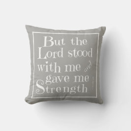 Schrift Pillow Herr stand mit mir (Timothy grau) Kissen