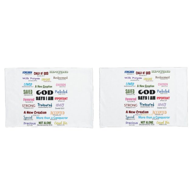 Schrift Pillowcase Kissenbezug (Vorderseite-Set)