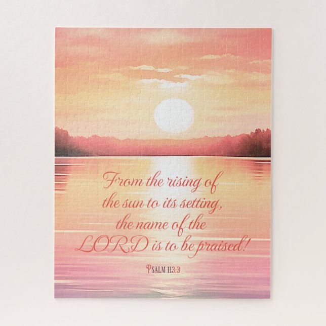 Schrift Psalm 113:3 (Vertikal)