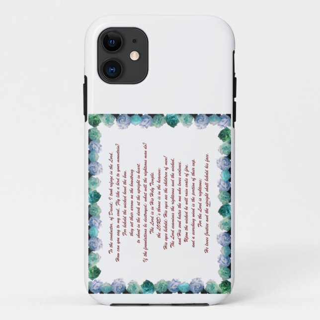 Schrift, Psalm 11, Bibelverse, Case-Mate iPhone Hülle (Rückseite)