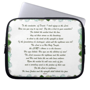 Schrift, Psalm 11, Bibelverse, Laptopschutzhülle