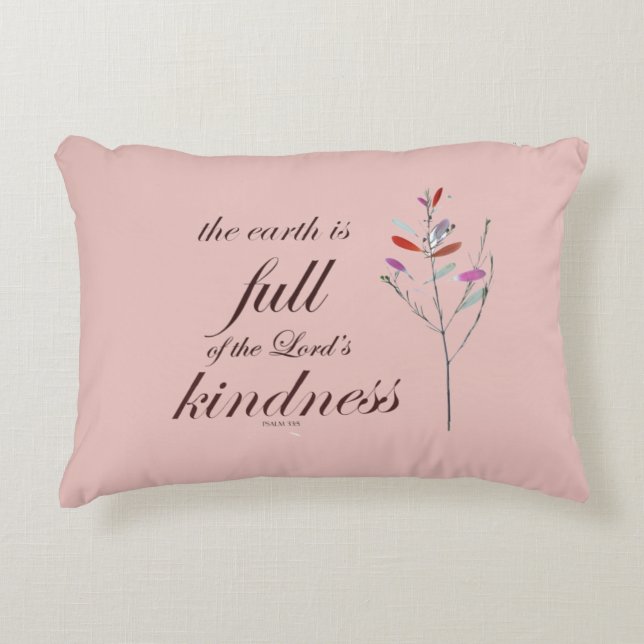 Schrift, Psalm 33, Kindness, Dekokissen (Vorderseite)