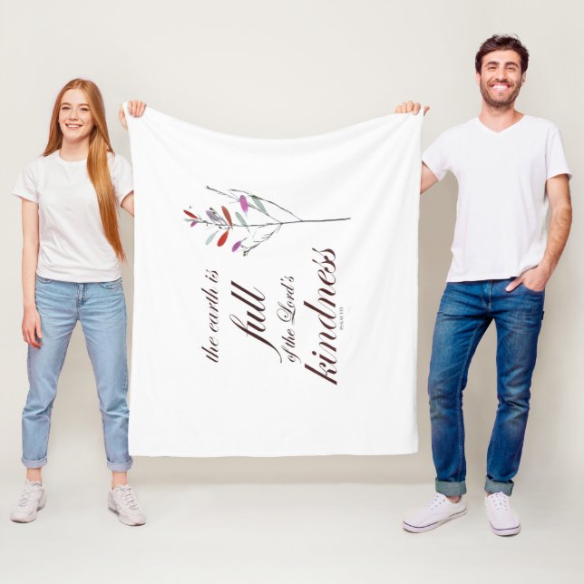 Schrift, Psalm 33, Kindness, Fleecedecke (Beispiel)