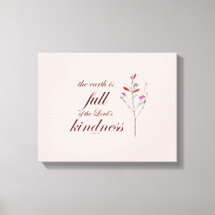 Schrift, Psalm 33, Kindness, Leinwanddruck