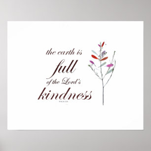 Schrift, Psalm 33, Kindness, Poster