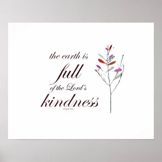 Schrift, Psalm 33, Kindness, Poster (Vorne)