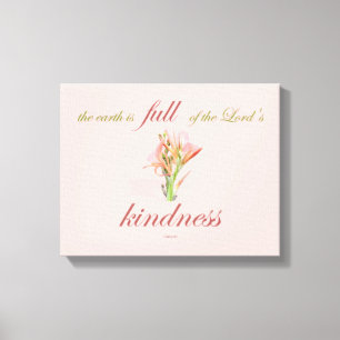 Schrift, Psalm 33, Lord's Kindness, Lily Leinwanddruck