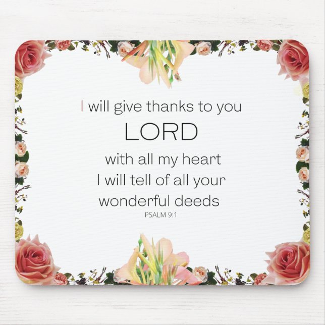Schrift Psalm 9, Florin Mousepad (Vorne)