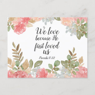 Schrift Sprichwörter 17:22 Postkarte