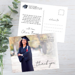 Schrift-Typografie-Abschlussfoto Danke Postkarte