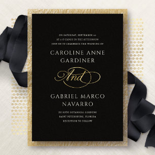 Schrift-Typografie Zeitgenössische Hochzeit Folieneinladung