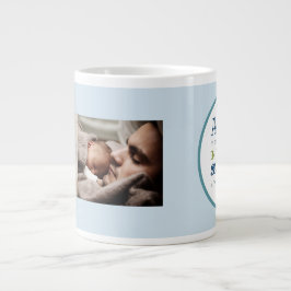 Schrift und Foto Vatertag Jumbo-Tasse