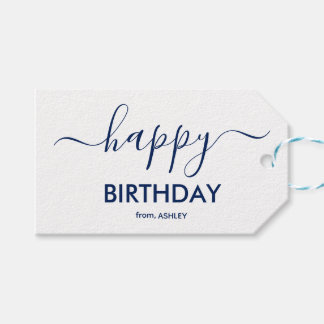 Schriftart Casual Happy Birthday Geschenkanhänger