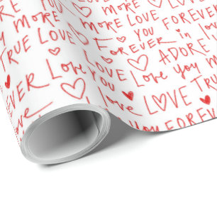 Schriftart der handgeschriebenen Liebe Geschenkpapier