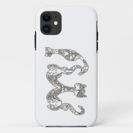 Schriftart für benutzerdefinierte Katzen Monogramm Case-Mate iPhone Hülle