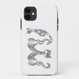 Schriftart für benutzerdefinierte Katzen Monogramm Case-Mate iPhone Hülle