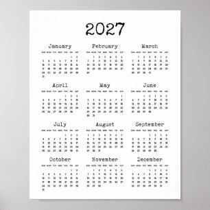 Schriftart für Schreibmaschine - Minimalist 2023 Poster