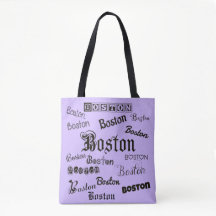 Schriftart in Boston auf Lavender
